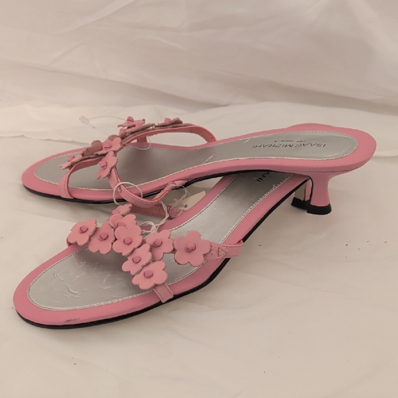 Isaac Mizrahi Pink Floral Sandals - Picture 3 of 5